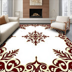 Ornate Damask Floral Pattern Rug