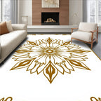 Elegant Floral Sunburst Motif Rug