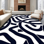 Bold Abstract Intertwined Lines Design Rug